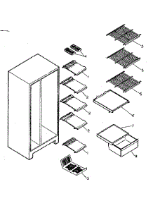 Shelves parts for Kenmore Refrigerator 253.8489061 (2538489061, 253 8489061) from AppliancePartsPros.com