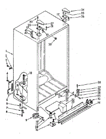 Cabinet parts for Kenmore Refrigerator 253.8536722 (2538536722, 253 8536722) from AppliancePartsPros.com