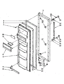 Refrigerator Door parts for Kenmore Refrigerator 253.8536722 (2538536722, 253 8536722) from AppliancePartsPros.com