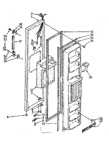 Freezer Door parts for Kenmore Refrigerator 253.8536722 (2538536722, 253 8536722) from AppliancePartsPros.com