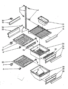 Refrigerator Interior parts for Kenmore Refrigerator 253.8536722 (2538536722, 253 8536722) from AppliancePartsPros.com