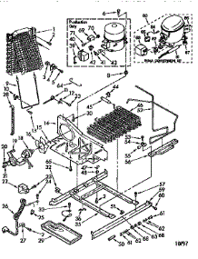 Unit parts for Kenmore Refrigerator 253.8536722 (2538536722, 253 8536722) from AppliancePartsPros.com