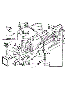 Icemaker parts for Kenmore Refrigerator 253.8536722 (2538536722, 253 8536722) from AppliancePartsPros.com