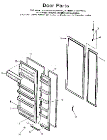 Door parts for Kenmore Refrigerator 253.8589161 (2538589161, 253 8589161) from AppliancePartsPros.com