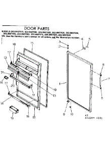 Door Parts parts for Kenmore Refrigerator 253.8607505 (2538607505, 253 8607505) from AppliancePartsPros.com