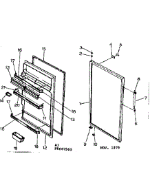 Door Parts parts for Kenmore Refrigerator 253.8607570 (2538607570, 253 8607570) from AppliancePartsPros.com