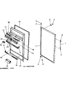 Door Parts parts for Kenmore Refrigerator 253.8607571 (2538607571, 253 8607571) from AppliancePartsPros.com