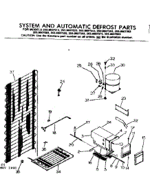 System And Automatic Defrost Parts parts for Kenmore Refrigerator 253.8607573 (2538607573, 253 8607573) from AppliancePartsPros.com