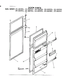 Door Parts parts for Kenmore Refrigerator 253.8607601 (2538607601, 253 8607601) from AppliancePartsPros.com