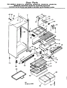 Door Parts parts for Kenmore Refrigerator 253.8612130 (2538612130, 253 8612130) from AppliancePartsPros.com