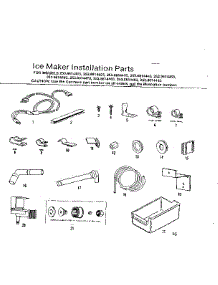 Ice Maker Installation parts for Kenmore Refrigerator 253.8614463 (2538614463, 253 8614463) from AppliancePartsPros.com