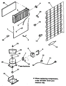 Unit parts for Kenmore Refrigerator 253.8618002 (2538618002, 253 8618002) from AppliancePartsPros.com