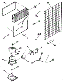 Unit parts for Kenmore Refrigerator 253.8618010 (2538618010, 253 8618010) from AppliancePartsPros.com