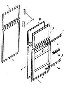 Door parts for Kenmore Refrigerator 253.8618022 (2538618022, 253 8618022) from AppliancePartsPros.com