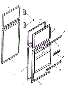 Door parts for Kenmore Refrigerator 253.8618081 (2538618081, 253 8618081) from AppliancePartsPros.com