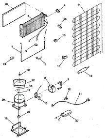 Unit parts for Kenmore Refrigerator 253.8618081 (2538618081, 253 8618081) from AppliancePartsPros.com