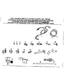 Ice Maker Installation Parts Kit parts for Kenmore Refrigerator 253.8619033 (2538619033, 253 8619033) from AppliancePartsPros.com