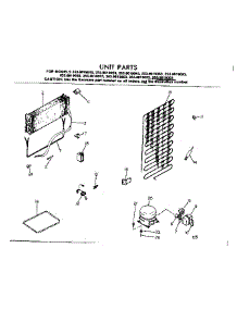 Unit Parts parts for Kenmore Refrigerator 253.8619043 (2538619043, 253 8619043) from AppliancePartsPros.com