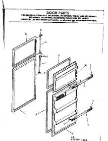 Door Parts parts for Kenmore Refrigerator 253.8619072 (2538619072, 253 8619072) from AppliancePartsPros.com
