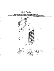 Unit Parts parts for Kenmore Refrigerator 253.8619182 (2538619182, 253 8619182) from AppliancePartsPros.com