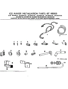 Ice Maker Installation Parts Kit #8085 parts for Kenmore Refrigerator 253.8624140 (2538624140, 253 8624140) from AppliancePartsPros.com