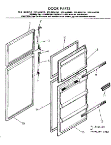 Door Parts parts for Kenmore Refrigerator 253.8624150 (2538624150, 253 8624150) from AppliancePartsPros.com