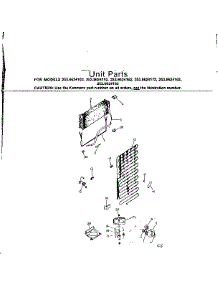Unit Parts parts for Kenmore Refrigerator 253.8624182 (2538624182, 253 8624182) from AppliancePartsPros.com