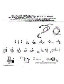 Ice Maker Installation Parts Kit #8085 parts for Kenmore Refrigerator 253.8627171 (2538627171, 253 8627171) from AppliancePartsPros.com
