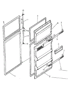 Door parts for Kenmore Refrigerator 253.8627182 (2538627182, 253 8627182) from AppliancePartsPros.com