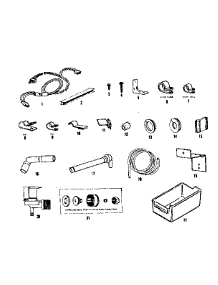 Ice Maker Installation Parts Kit parts for Kenmore Refrigerator 253.8628060 (2538628060, 253 8628060) from AppliancePartsPros.com