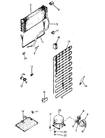 Unit Parts parts for Kenmore Refrigerator 253.8631310 (2538631310, 253 8631310) from AppliancePartsPros.com