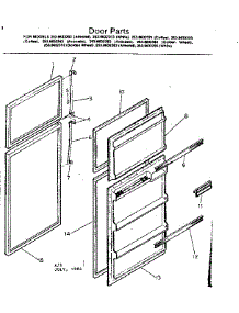 Door Parts parts for Kenmore Refrigerator 253.8632383 (2538632383, 253 8632383) from AppliancePartsPros.com