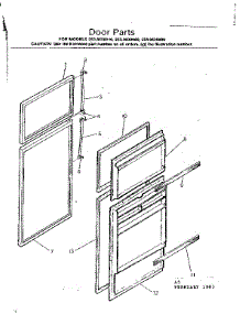 Door Parts parts for Kenmore Refrigerator 253.8638010 (2538638010, 253 8638010) from AppliancePartsPros.com