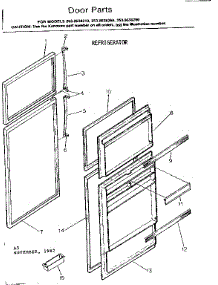 Door Parts parts for Kenmore Refrigerator 253.8638280 (2538638280, 253 8638280) from AppliancePartsPros.com
