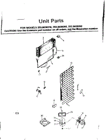 Unit Parts parts for Kenmore Refrigerator 253.8638280 (2538638280, 253 8638280) from AppliancePartsPros.com