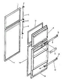 Door Parts parts for Kenmore Refrigerator 253.8648013 (2538648013, 253 8648013) from AppliancePartsPros.com