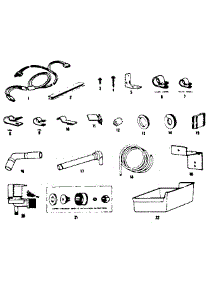 Ice Maker Installation Parts Kit parts for Kenmore Refrigerator 253.8648091 (2538648091, 253 8648091) from AppliancePartsPros.com
