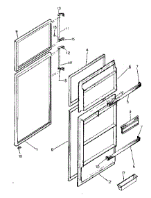 Door Parts parts for Kenmore Refrigerator 253.8651782 (2538651782, 253 8651782) from AppliancePartsPros.com