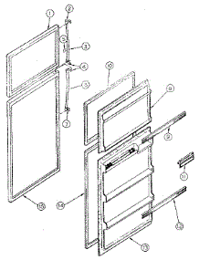 Door Parts parts for Kenmore Refrigerator 253.8662311 (2538662311, 253 8662311) from AppliancePartsPros.com