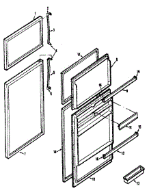 Door parts for Kenmore Refrigerator 253.8679201 (2538679201, 253 8679201) from AppliancePartsPros.com