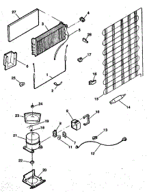Unit parts for Kenmore Refrigerator 253.8679800 (2538679800, 253 8679800) from AppliancePartsPros.com