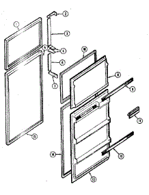 Door Parts parts for Kenmore Refrigerator 253.8682190 (2538682190, 253 8682190) from AppliancePartsPros.com