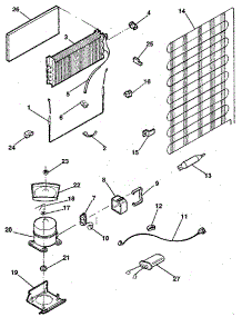 Unit parts for Kenmore Refrigerator 253.8690111 (2538690111, 253 8690111) from AppliancePartsPros.com