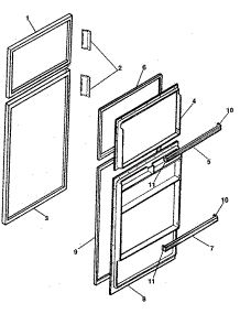 Door parts for Kenmore Refrigerator 253.8690120 (2538690120, 253 8690120) from AppliancePartsPros.com