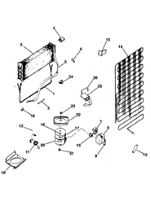 Unit parts for Kenmore Refrigerator 253.8690120 (2538690120, 253 8690120) from AppliancePartsPros.com
