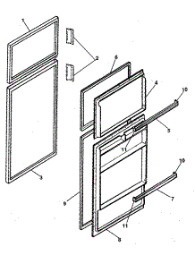 Door parts for Kenmore Refrigerator 253.8690191 (2538690191, 253 8690191) from AppliancePartsPros.com