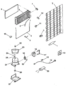 Unit parts for Kenmore Refrigerator 253.8691210 (2538691210, 253 8691210) from AppliancePartsPros.com