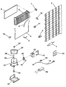 Unit parts for Kenmore Refrigerator 253.8691281 (2538691281, 253 8691281) from AppliancePartsPros.com