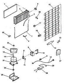 Unit parts for Kenmore Refrigerator 253.8692390 (2538692390, 253 8692390) from AppliancePartsPros.com