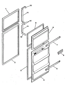Door parts for Kenmore Refrigerator 253.8695201 (2538695201, 253 8695201) from AppliancePartsPros.com